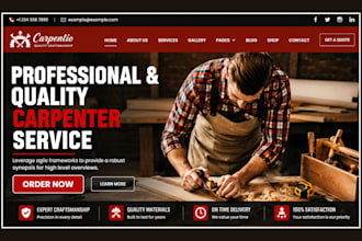 build carpentry website furniture website woodworking website carpentry leads