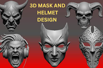 sculpt 3d mask mask 3d helmet helmet armor cosplay design for 3d printing