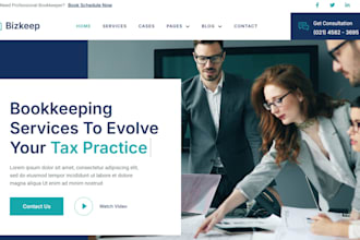bookkeeping website, accounting finance website, bookkeeping landing page, tax