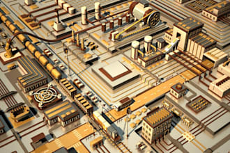 do 3d cgi warehouse,3d gas plant, 3d refinery space design with 3d renovation