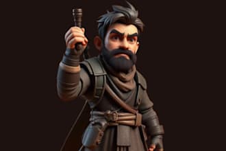 do 3d model, 3d toy, 3d doll, 3d game toy, character modeling for 3d printing