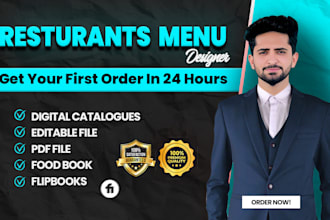 do restaurant menu design, modern food menu or digital menu