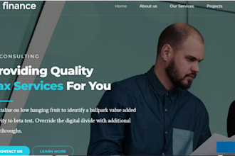 develop accounting and bookkeeping website, stock market, financial firm website