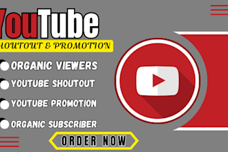 promote your youtube channel organically and shoutout to 100k audiences