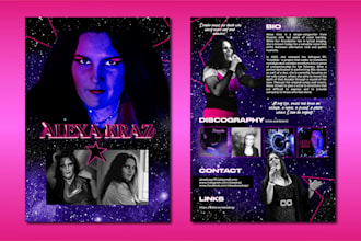 design your professional epk, press kit, social media kit