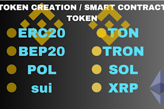 develop a sol token,erc20,xrp coin, bep20 token, customize with specific feature