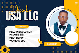 legally dissolve USA llc, amend llc close ein file final tax, register llc