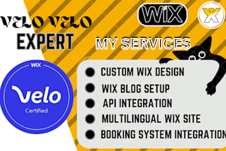 develop wix velo code custom velo code wix website database API integration
