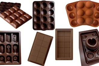 design 3d chocolate silicone mold, plastic, candy mold design for sweets