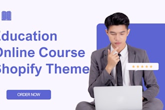 build education online course shopify store, shopify website, course website