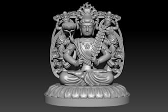 optimize 3d high poly statue, toy 3d printer, zbrush sculpt, high poly stl file