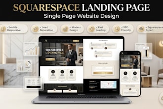 design squarespace single page website squarespace landing page