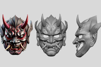 sculpt 3d mask, 3d helmet cosplay mask, 3d cosplay props 3d model mask for print