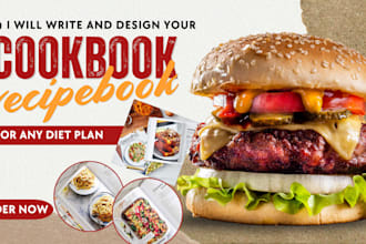 be cookbook writer recipe writer cookbook design meal plan recipe book and ebook