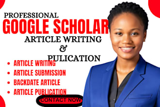 write and publish article in peer reviewed, high indexed journal google scholar