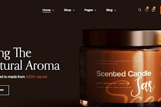 design scented candle shopify store lighting candle store candle website