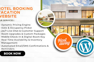 design hotel booking vacation rental airbnb appointment booking wp wix website