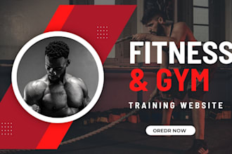 design gym and fitness website trainer workout website health and fitness