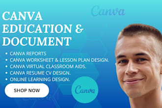 design canva education and doc canva resume cv and report graphics design