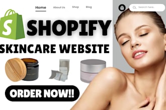 design shopify skincare website design cosmetics website, beauty website, spa