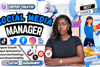 be your social media marketing manager instagram post design and content creator