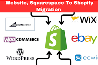 copy clone migrate transfer wix ecwid pretashop website design to shopify store