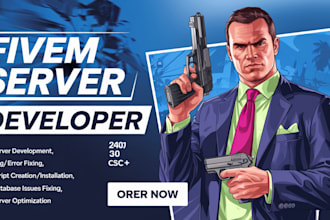 be your custom esx fivem server developer