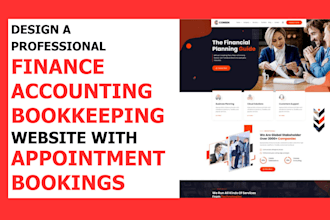 develop high converting finance accounting  website bookkeeping with bookings