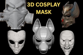 sculpt 3d cosplay mask 3d helmet halloween mask cosplay design for 3d printing