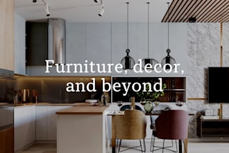 build luxury furniture website, home decor store, dropshipping furniture store