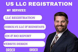register US company registration llc, ein, boi report, and sales tax permit
