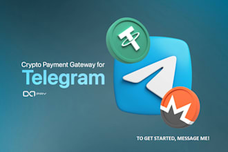expertly configure telegram crypto payment bot, telegram shop bot, API bot