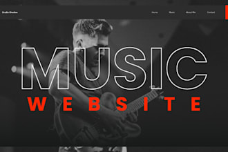 eye catching music website design for artists and bands