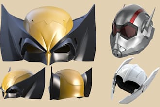 sculpt 3d mask helmet mask 3d cosplay armor printable mask for 3d printing