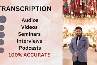 do accurate audio,video or interviews transcription
