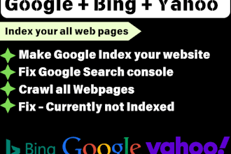 index your custom website wix godaddy and submit to google yahoo bing search