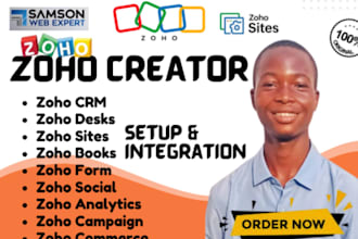 customize zoho CRM, fix deluge script bug tracker zoho campaigns,analytics,site