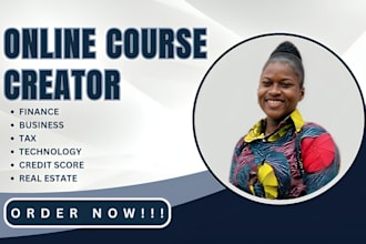do online course creation on real estate personal finance business credit repair