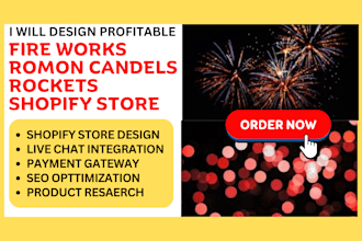build highly profitable fire work ramon candle shopify store