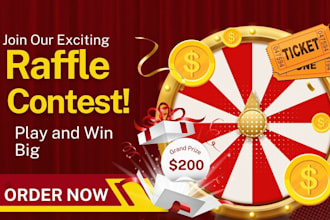 design raffle website competition website giveaway website for raffle business