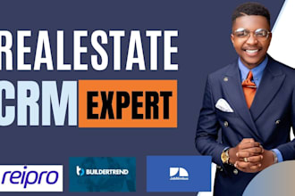 set up reipro, buildertrend, jobnimbus, apptivo, agentcrm, for real estate