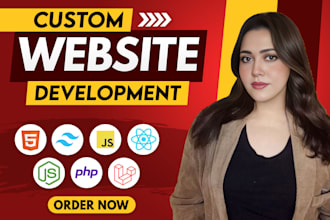 do website development as full stack web developer, front end, backend developer