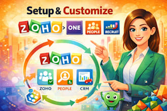 setup and customize zoho one, zoho people, zoho recruit, zoho crm