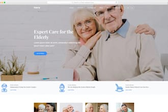 create home care website, healthcare website, elderly care, staffing website