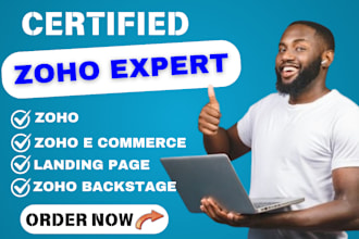 be zoho expert zoho CRM, zoho landing page,zoho campaign, zoho app,zoho suite