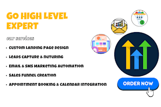 design gohighlevel landing page unbounce carrd click funnel website