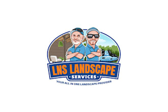 design modern family owned landscape business logo