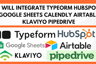 integrate typeform hubspot google sheets calendly airtable klaviyo pipedrive