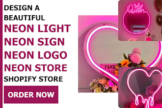 design neon shopify store neon website neon sign neon light store