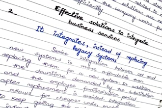 expert handwriting, typing for assignments work